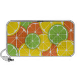 Summer colourful citrus orange lime lemon slices notebook speakers