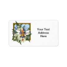 Summer Daisy Blue Fae Personalized Address Label
