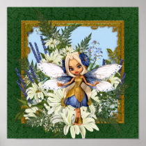 Summer Daisy Blue Fae Print