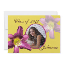 Summer Daylily Graduation Custom Invitation