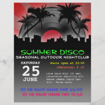summer disco flyer