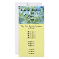 Summer Festival Announcement Cards Events Floral Photo Greeting Card