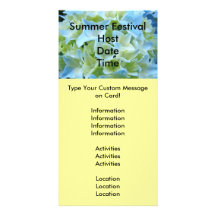Summer Festival Announcement Cards Events Floral Photo Greeting Card