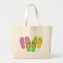 Summer Flip Flops Canvas Bag