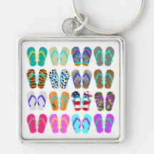 Summer Flip-Flops Chart Keychains