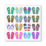 Summer Flip-Flops Chart Refrigerator Magnet