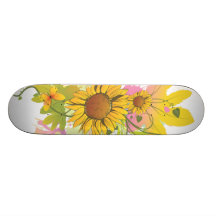 Summer Floral 1A Skateboard