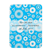 Summer floral blue Magnet