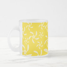 Summer Floral Design. Sunny Yellow. Coffee Mugs