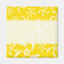 Summer Floral Design. Sunny Yellow. Fridge Magnet