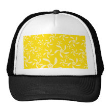 Summer Floral Design. Sunny Yellow. Hats
