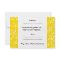 Summer Floral Design. Sunny Yellow. Personalized Invitation