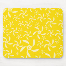 Summer Floral Design. Sunny Yellow. Mousepads