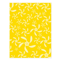 Summer Floral Design. Sunny Yellow. Post Card