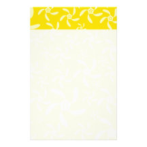 Summer Floral Design. Sunny Yellow. Stationery Design