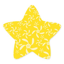 Summer Floral Design. Sunny Yellow. Sticker