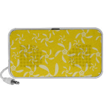 Summer Floral Design. Sunny Yellow. Travel Speaker
