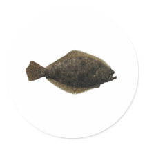 Summer Flounder Round Sticker