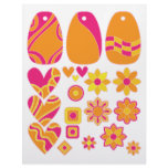 Summer Flowers and Hearts - Scrapbook graphics letterhead