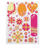 Summer Flowers and Hearts - Scrapbook graphics Personalized Letterhead