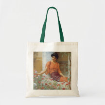 Summer Flowers by John William Godward Canvas Bag