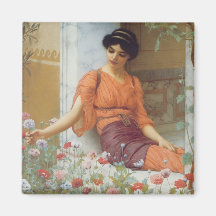Summer Flowers by John William Godward Magnet