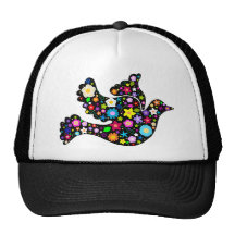 Summer Flowers Dove Mesh Hats