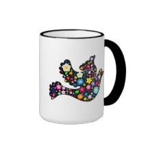 Summer Flowers Dove Mugs
