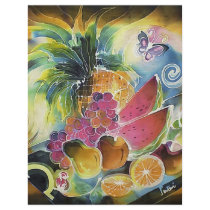 Summer Fruits Silk Art Painting Full Color Flyer