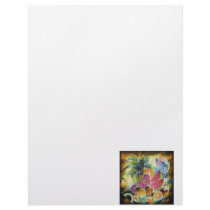 Summer Fruits Silk Art Painting Customized Letterhead