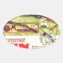 Summer Fun Gun Oval Sticker