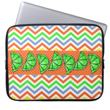 Summer Fun Limes Chevron Polka Dot Novelty Gifts Laptop Sleeve