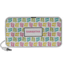 Summer fun pink flip flop sandal pattern custom speakers