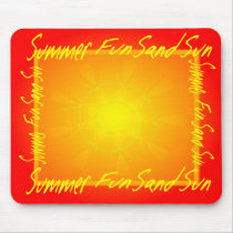 Summer Fun Sand Sun Mouse Pad
