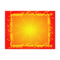 Summer Fun Sand Sun Post Card