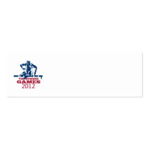 Summer Games 2012 Track and Field Hurdles Business Card Templates