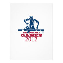 Summer Games 2012 Track and Field Hurdles Personalized Announcement