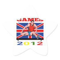 Summer Games 2012 Track and Field Hurdles Star Stickers