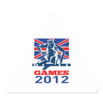 Summer Games 2012 Track and Field Hurdles Sticker