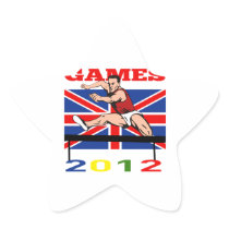 Summer Games 2012 Track and Field Hurdles Sticker
