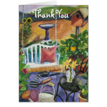 Summer Garden Patio Thank You Card
