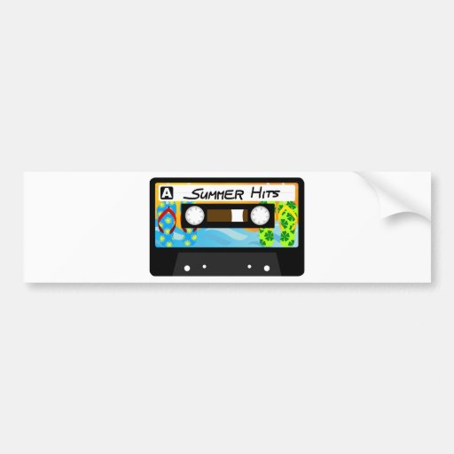 Summer Hits Tape Bumper Sticker