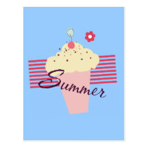 Summer Ice Cream Cone Post Card