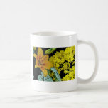 Summer lilies, daisies, caladium  flowers coffee mug