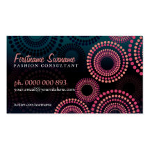 Summer Nights Fireworks Fashion Business Cards