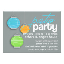 Summer Patio Party Invitations