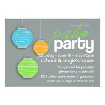 Summer Patio Party Invitations