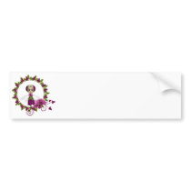 Summer Pink Rose Fae Bumper Stickers