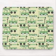 Summer Retro Wheels Scooters Cars Wagons Trucks Mousepad