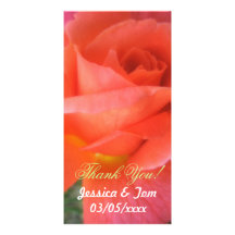 Summer Rose Wedding Photo Card Template